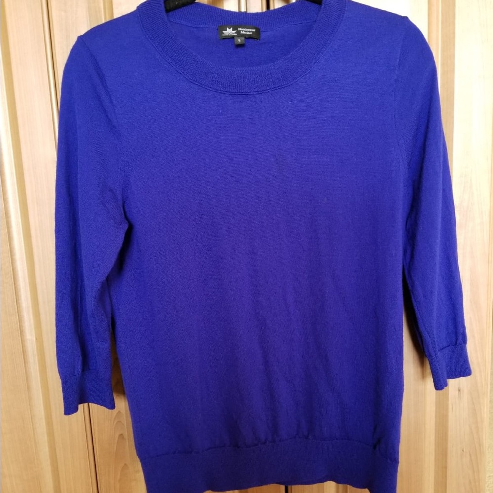Merino Wool Cobalt Blue Sweater
